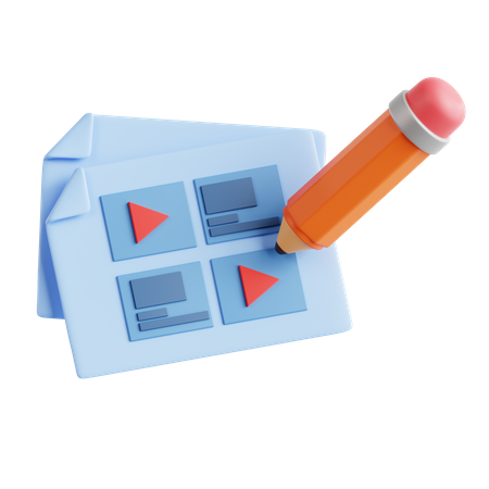 Storyboard  3D Icon