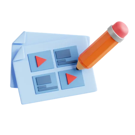 Storyboard  3D Icon