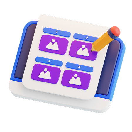 Storyboard  3D Icon