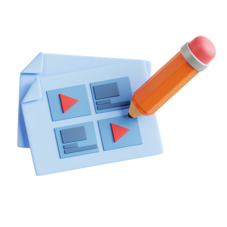 Storyboard  3D Icon