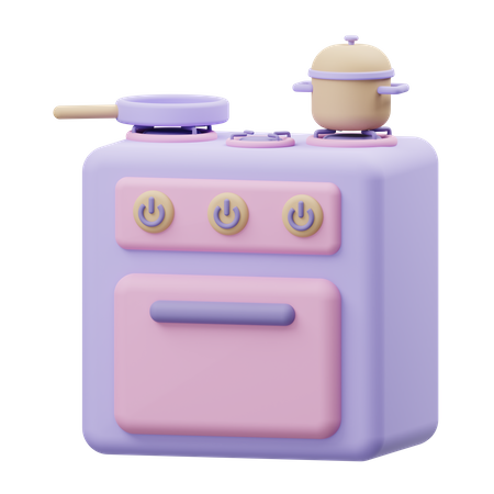 Stove  3D Illustration