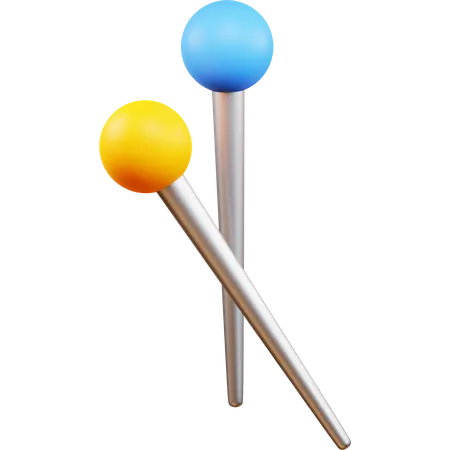 Straight Pins  3D Icon