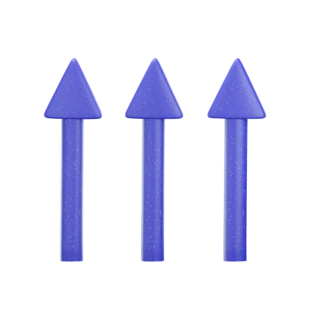 3 D Blue Arrow Icon Isolated On Transparent Background 3 D Illustration 3D Icon