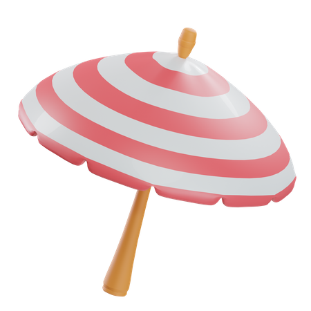 Sonnenschirm für den Strand  3D Icon