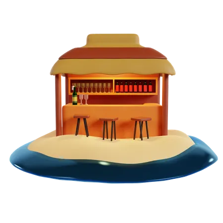 Strandbar  3D Icon