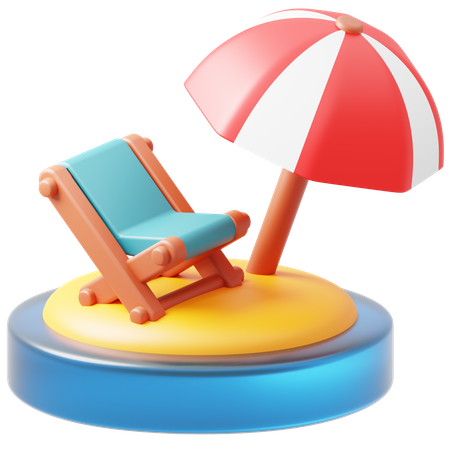 Stranddeck  3D Icon