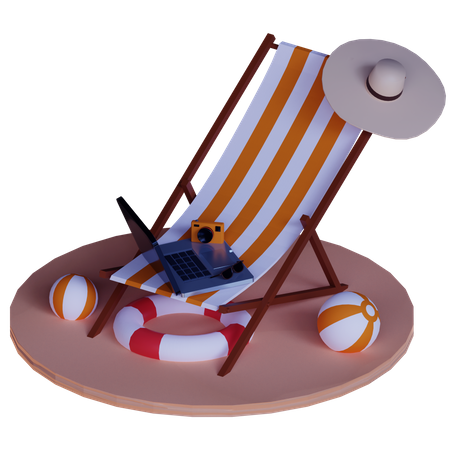 Stranddeck  3D Illustration