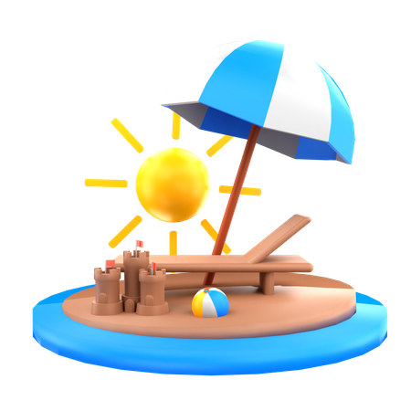 Stranddeck  3D Icon