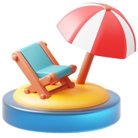 Stranddeck  3D Icon