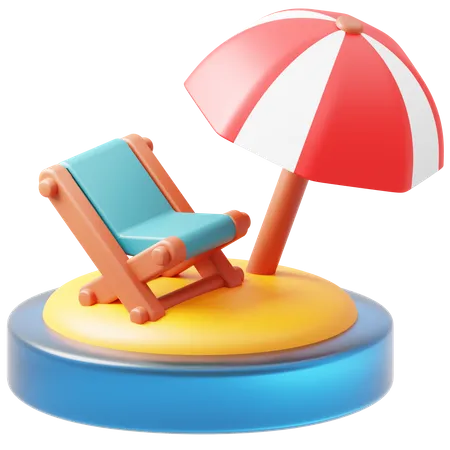 Stranddeck  3D Icon