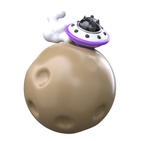 Stranded UFO  3D Icon