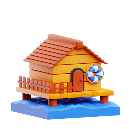 Strandhaus  3D Icon