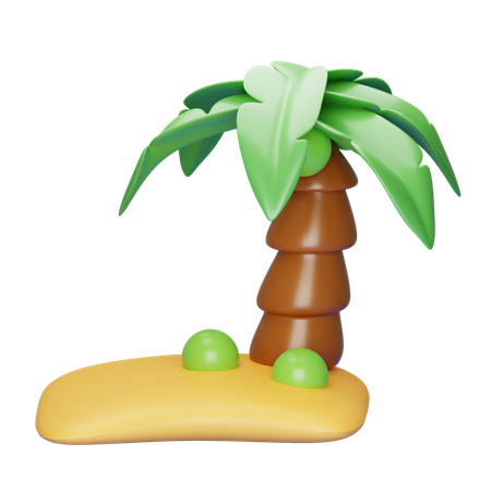 Strandinsel  3D Icon