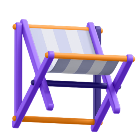 Strandstuhl  3D Icon