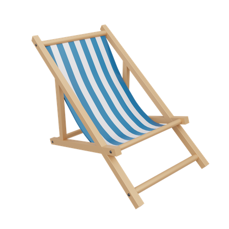 Strandstuhl  3D Icon