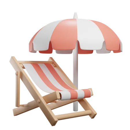 Strandstuhl  3D Icon