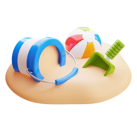 Strandsand  3D Icon