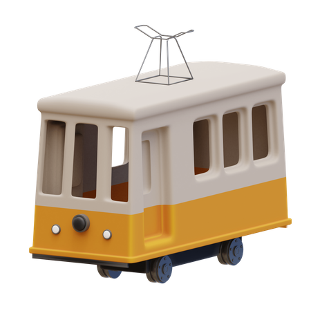 Straßenbahn  3D Illustration