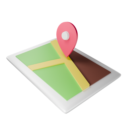 Straßenkarte  3D Icon