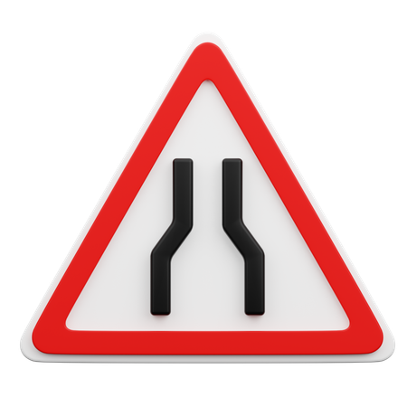 Fahrbahnverengung  3D Icon