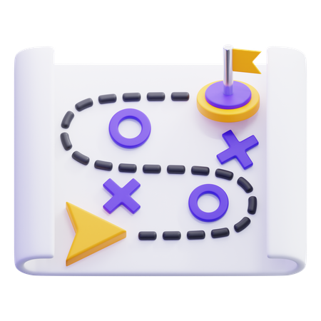 Strategic Direction  3D Icon