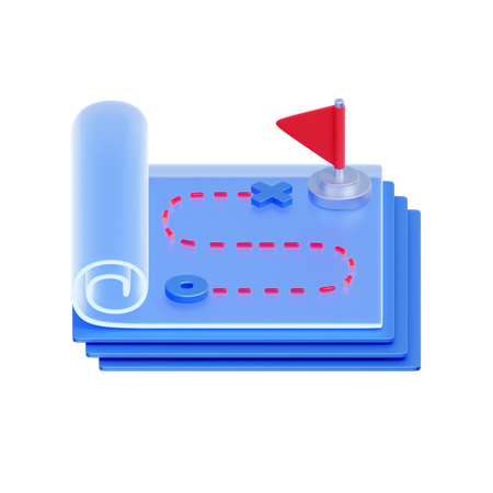 Strategic Roadmap  3D Icon