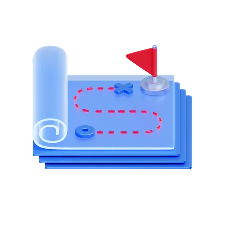 Strategic Roadmap  3D Icon
