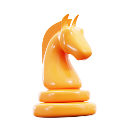 Stratégie du cheval d'échecs  3D Icon