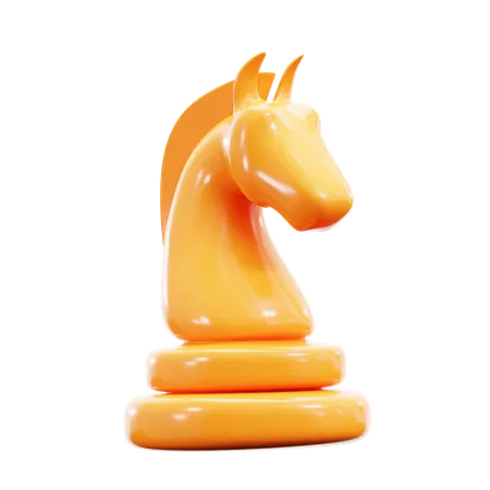 Stratégie du cheval d'échecs  3D Icon