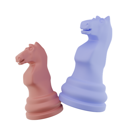 Stratégie du cheval d'échecs  3D Icon