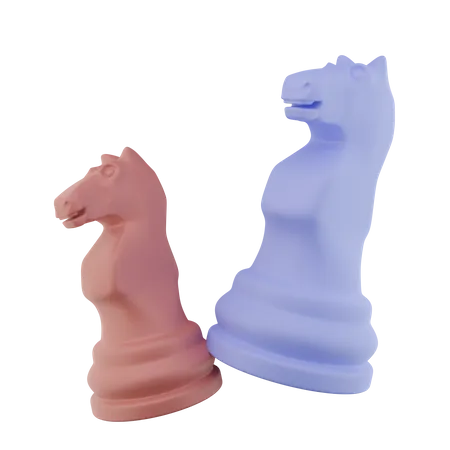 Stratégie du cheval d'échecs  3D Icon