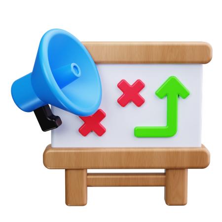 Stratégie de marketing  3D Icon