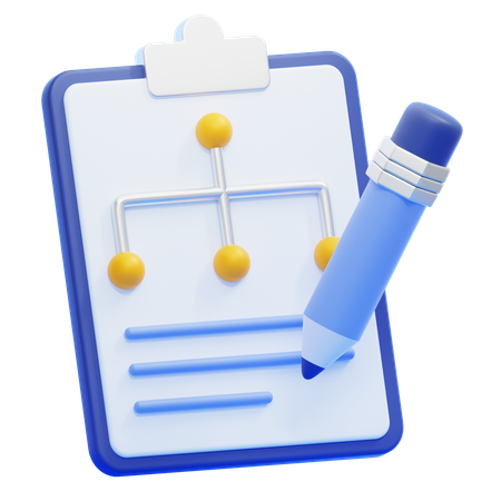 Stratégie de planification  3D Icon