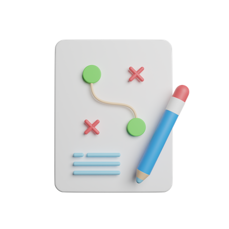 Stratégie de planification  3D Icon