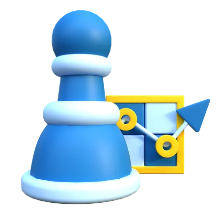 Stratégie d'échecs  3D Icon