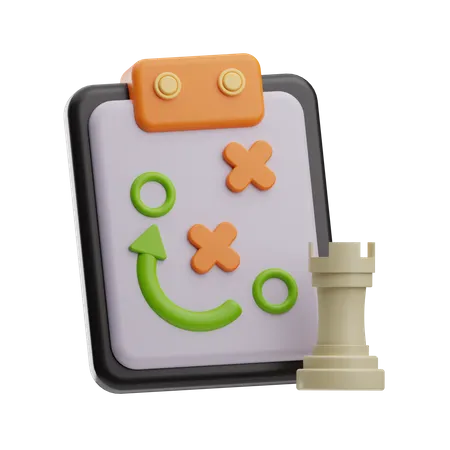 Stratégie d'échecs  3D Icon