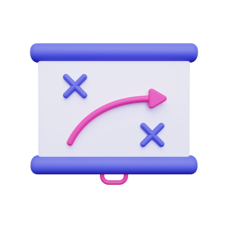 Stratégie d'entreprise  3D Icon
