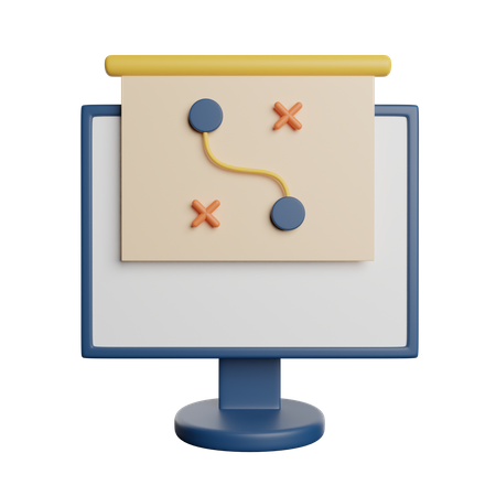 Stratégie en ligne  3D Icon