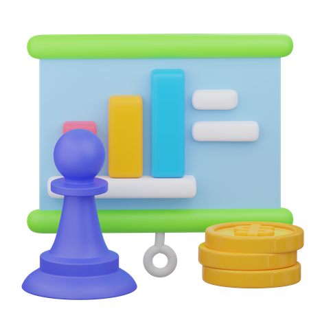 Stratégie financière  3D Icon