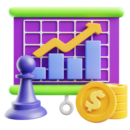 Stratégie financière  3D Icon