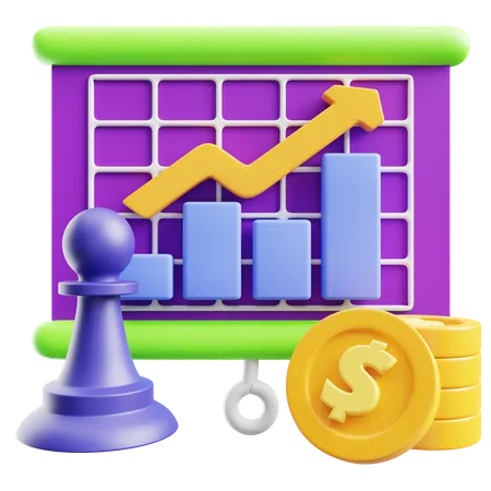 Stratégie financière  3D Icon