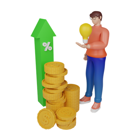 Strategie für Unternehmenswachstum  3D Icon