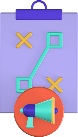 Stratégie de marketing  3D Icon