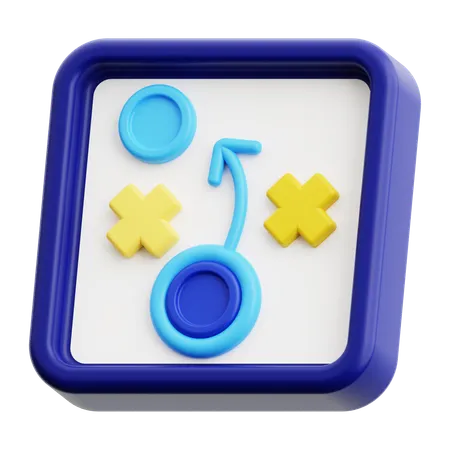 3 D Strategy Icon 3D Icon
