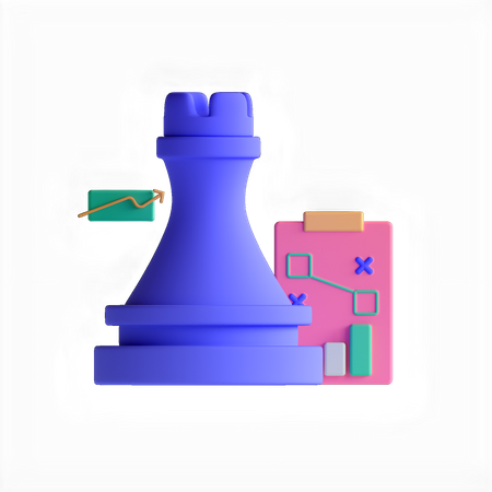 Strategy Chart  3D Icon