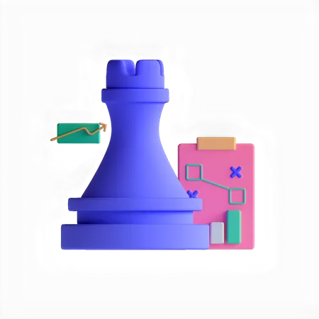 Strategy Chart  3D Icon