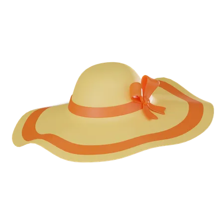 Straw Hat Offering Both Fashion And Sun Protection For Your Holiday Adventures Under The Sunny Skies 3 D Render Illustration 3D Icon