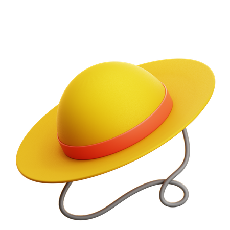Straw Hat  3D Icon