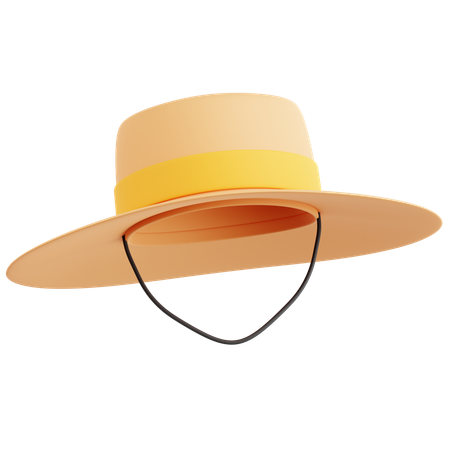 Straw Hat  3D Icon