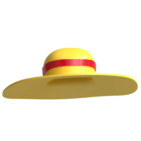 Straw Hat  3D Icon